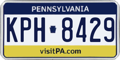 PA license plate KPH8429