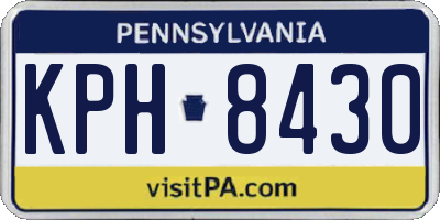 PA license plate KPH8430