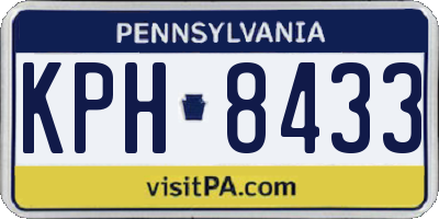 PA license plate KPH8433