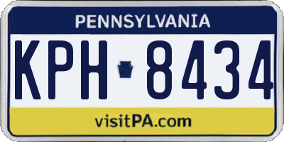 PA license plate KPH8434