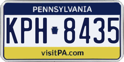 PA license plate KPH8435