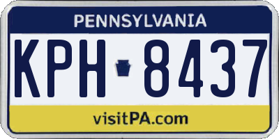 PA license plate KPH8437