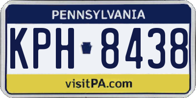 PA license plate KPH8438