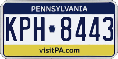 PA license plate KPH8443