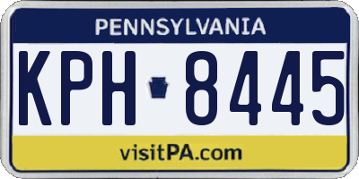 PA license plate KPH8445