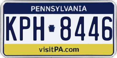 PA license plate KPH8446