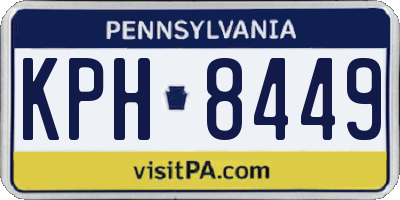 PA license plate KPH8449