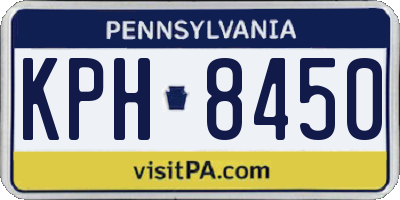 PA license plate KPH8450