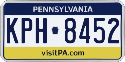 PA license plate KPH8452