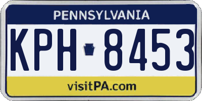 PA license plate KPH8453