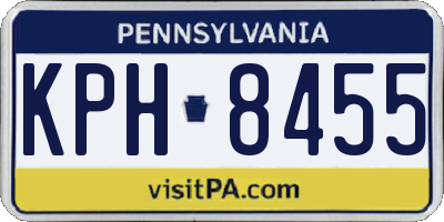 PA license plate KPH8455