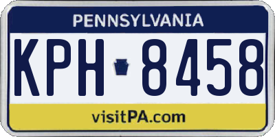 PA license plate KPH8458