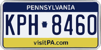 PA license plate KPH8460