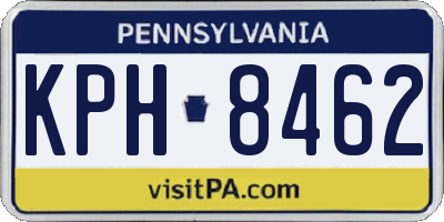 PA license plate KPH8462
