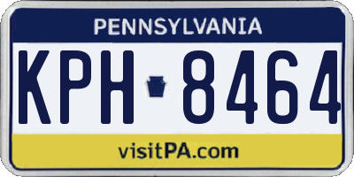 PA license plate KPH8464