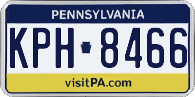 PA license plate KPH8466