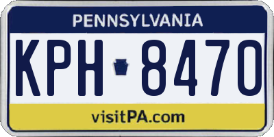 PA license plate KPH8470