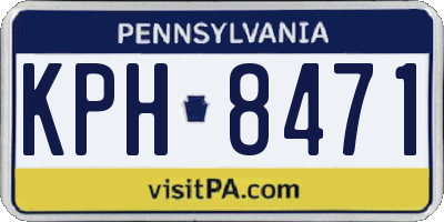 PA license plate KPH8471