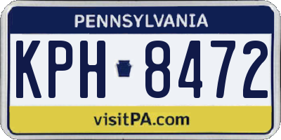 PA license plate KPH8472
