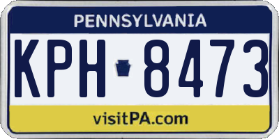 PA license plate KPH8473