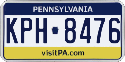 PA license plate KPH8476