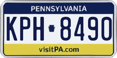 PA license plate KPH8490