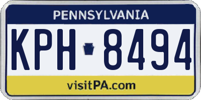 PA license plate KPH8494