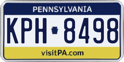 PA license plate KPH8498