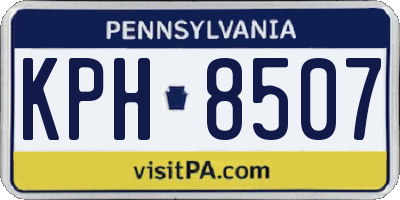 PA license plate KPH8507