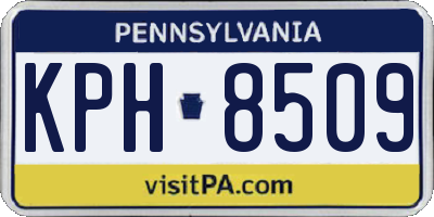 PA license plate KPH8509