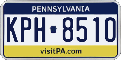 PA license plate KPH8510