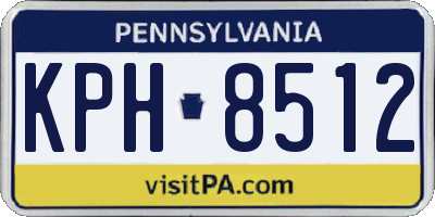 PA license plate KPH8512