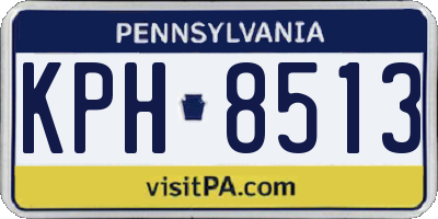 PA license plate KPH8513