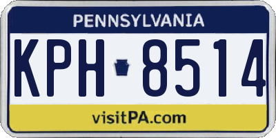 PA license plate KPH8514