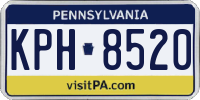 PA license plate KPH8520