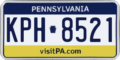 PA license plate KPH8521
