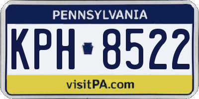 PA license plate KPH8522