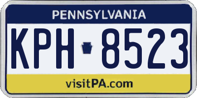 PA license plate KPH8523