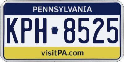 PA license plate KPH8525