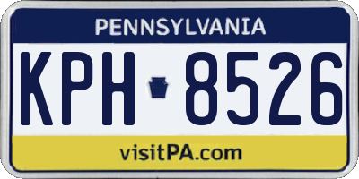 PA license plate KPH8526