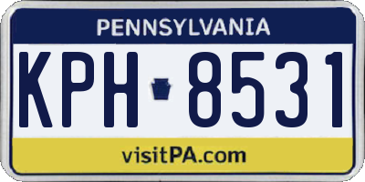 PA license plate KPH8531