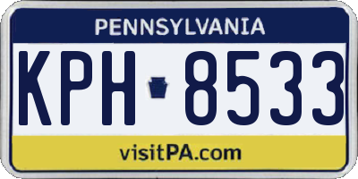 PA license plate KPH8533