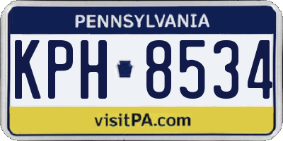 PA license plate KPH8534