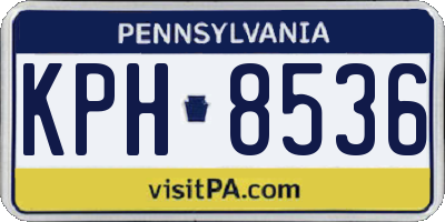 PA license plate KPH8536