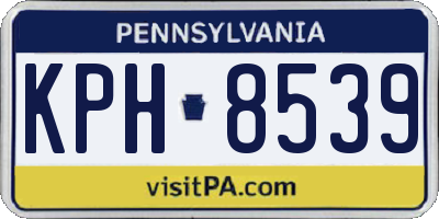 PA license plate KPH8539
