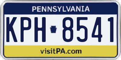PA license plate KPH8541