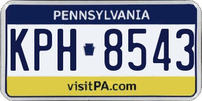 PA license plate KPH8543