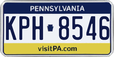 PA license plate KPH8546