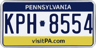 PA license plate KPH8554