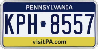 PA license plate KPH8557